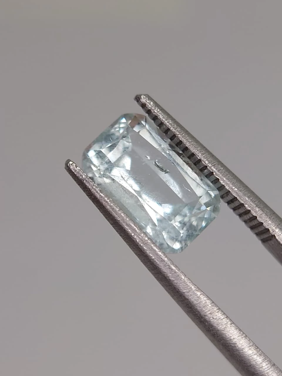 1ct Natural Long Cushion Faceted Aquamarine from Nigeria — view 4